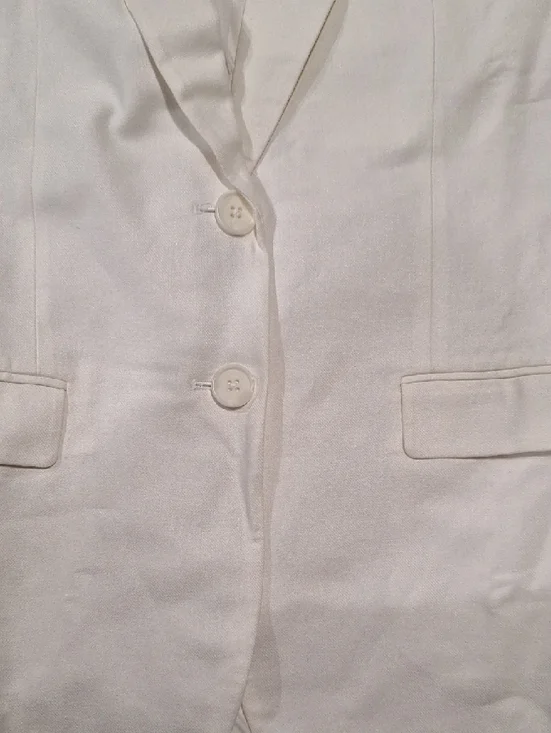 Michael Kors Cotton Blend Twill Blazer White 8 NWT - Picture 5 of 7